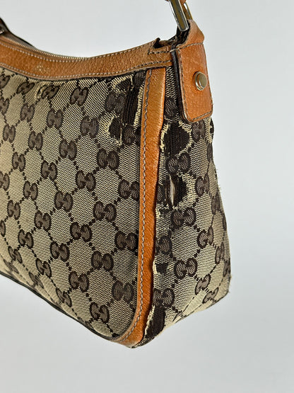 Vintage Gucci Monogram Bag beige orange