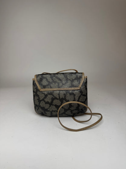 Sac vintage en cuir Yves Saint Laurent gris noir