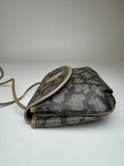 Sac vintage en cuir Yves Saint Laurent gris noir