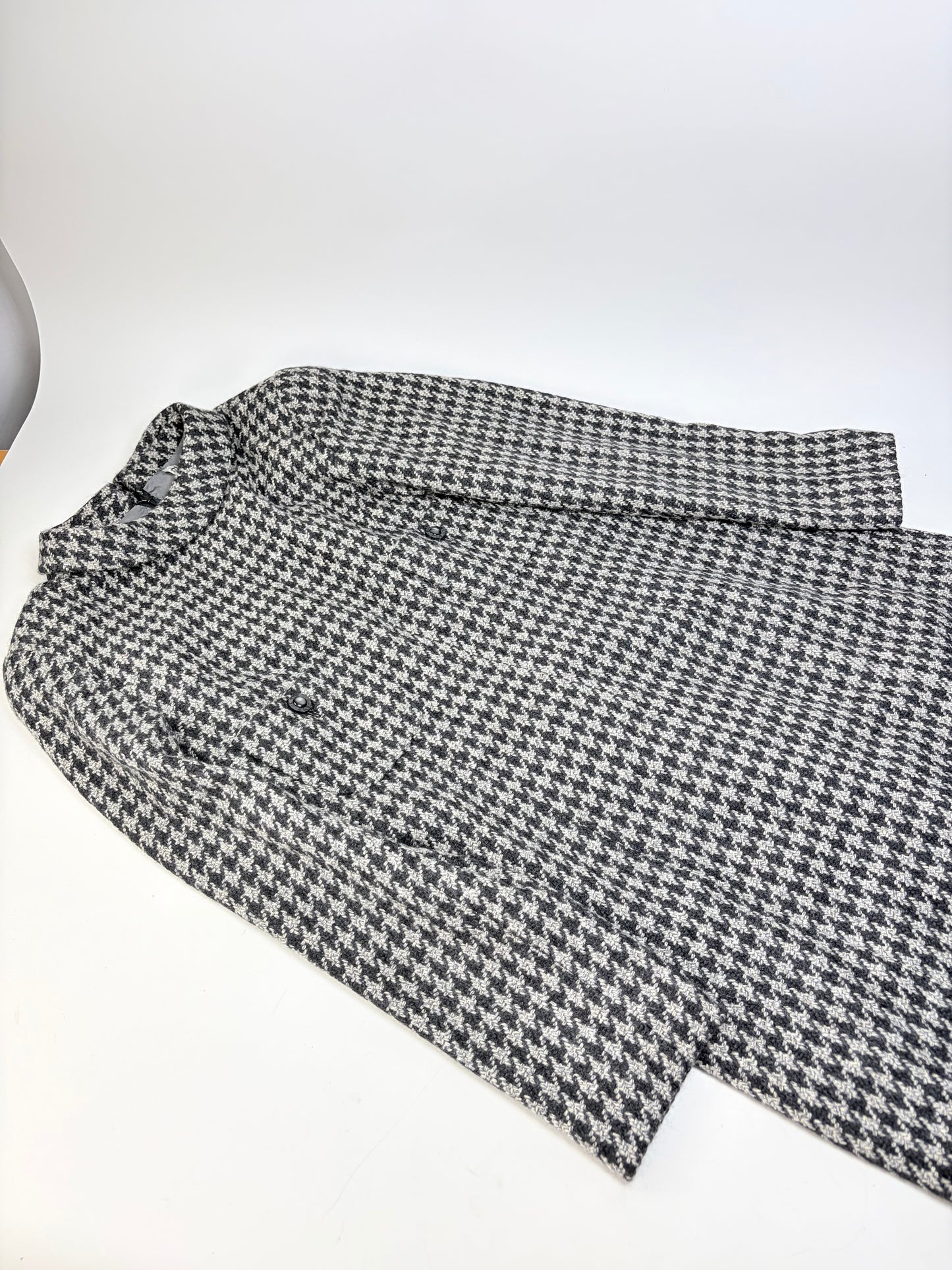 Vintage Chloe Houndstooth Wool Blend Dress Black White