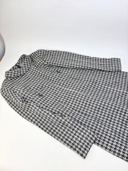 Vintage Chloe Houndstooth Wool Blend Dress Black White