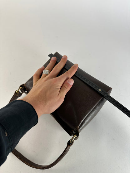 Vintage Gucci Top-Handle Bag Brown Leather
