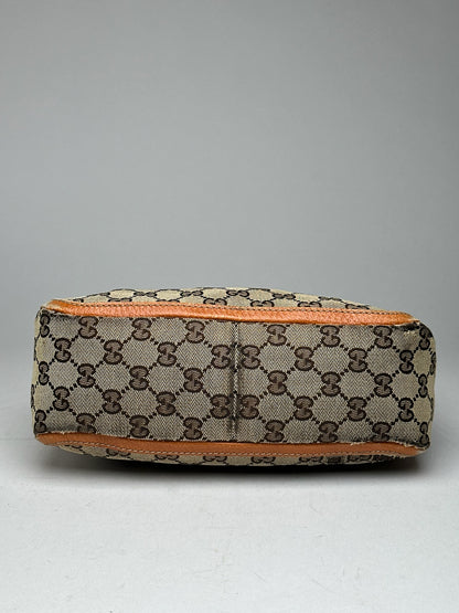 Vintage Gucci Monogram Bag beige orange