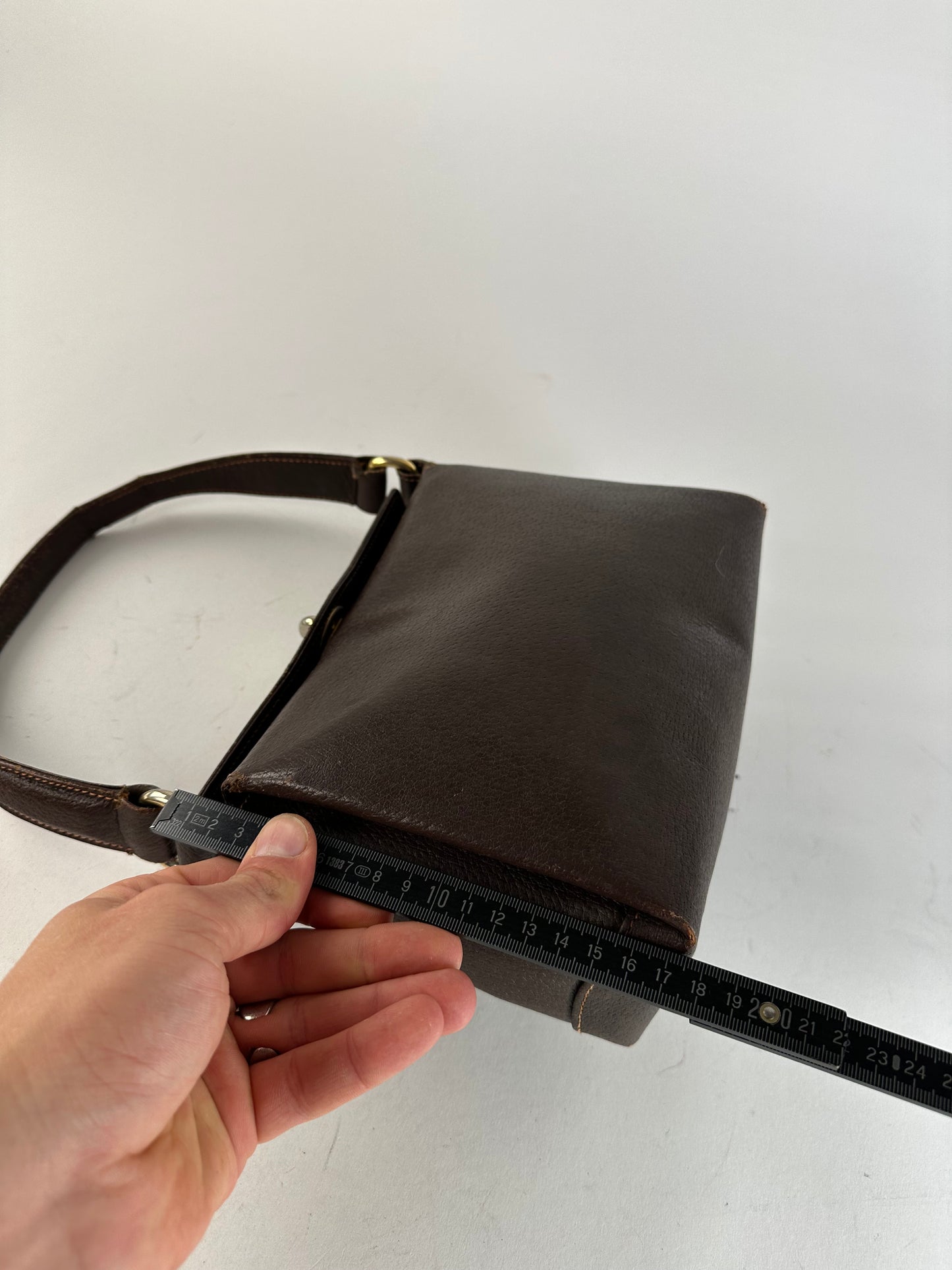 Vintage Gucci Top-Handle Bag Brown Leather