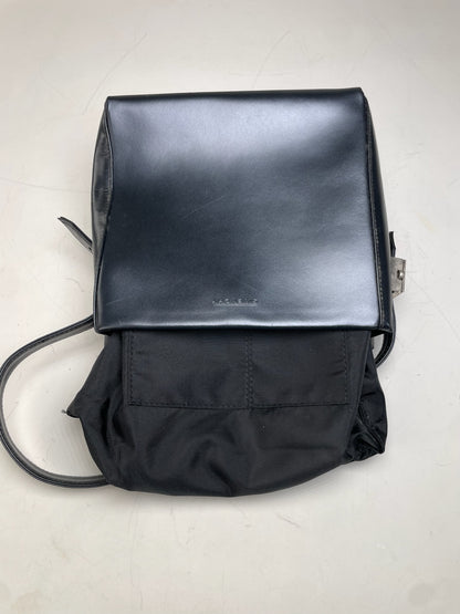 Vintage Givenchy Structured Leather Handbag Navy Silver