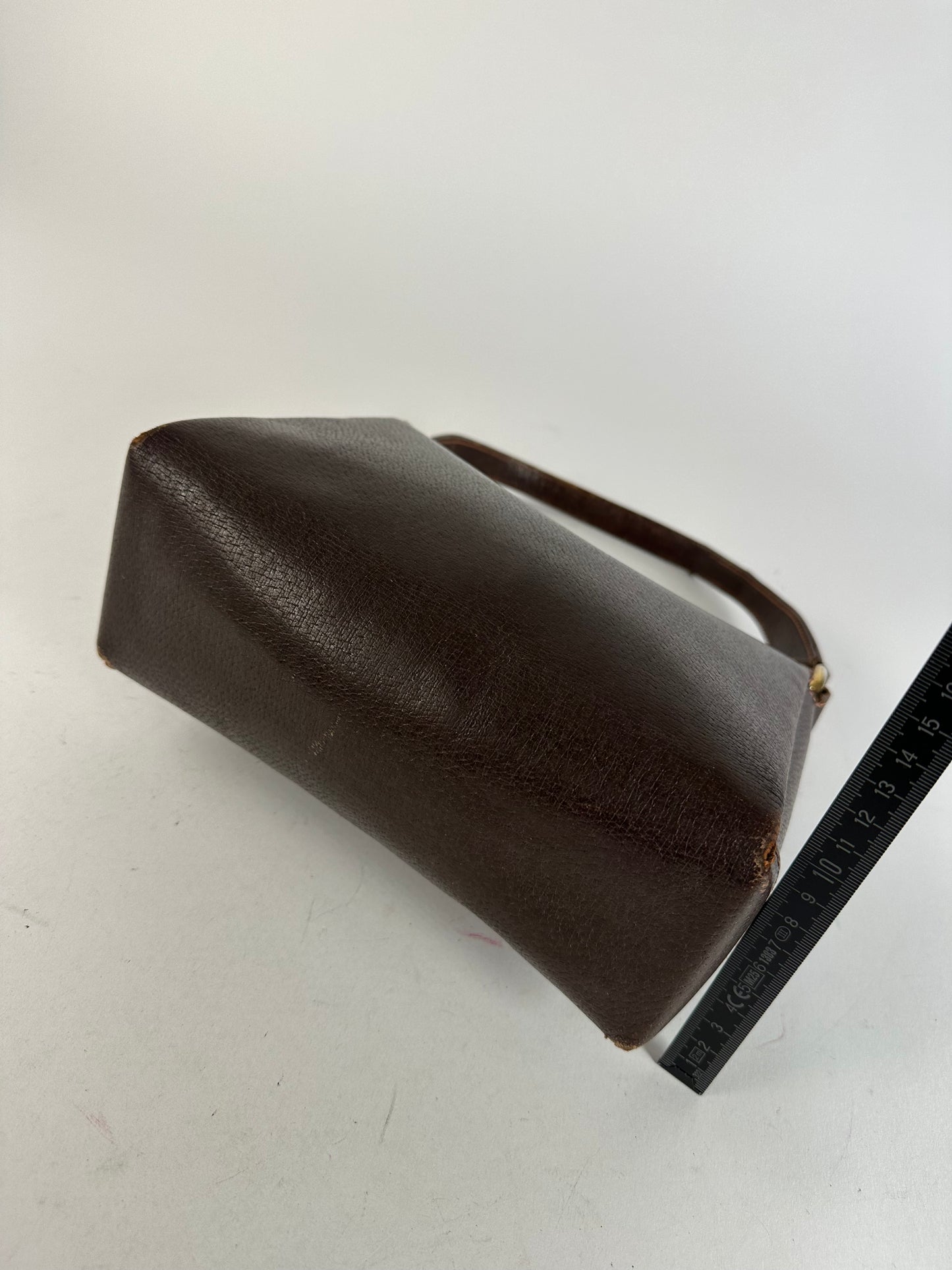 Vintage Gucci Top-Handle Bag Brown Leather