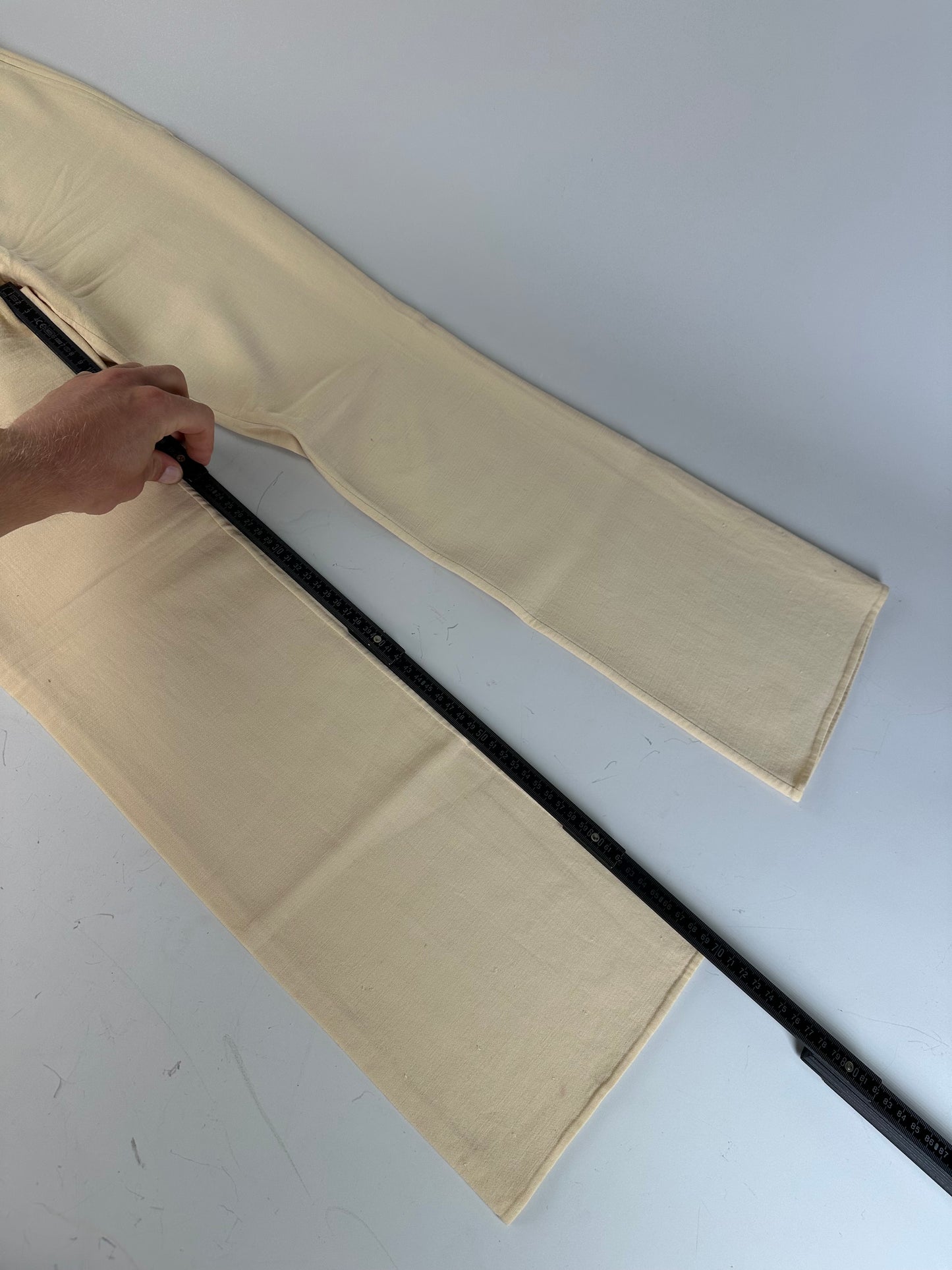 Vintage Celine Wool Blend Trousers Light Beige XS