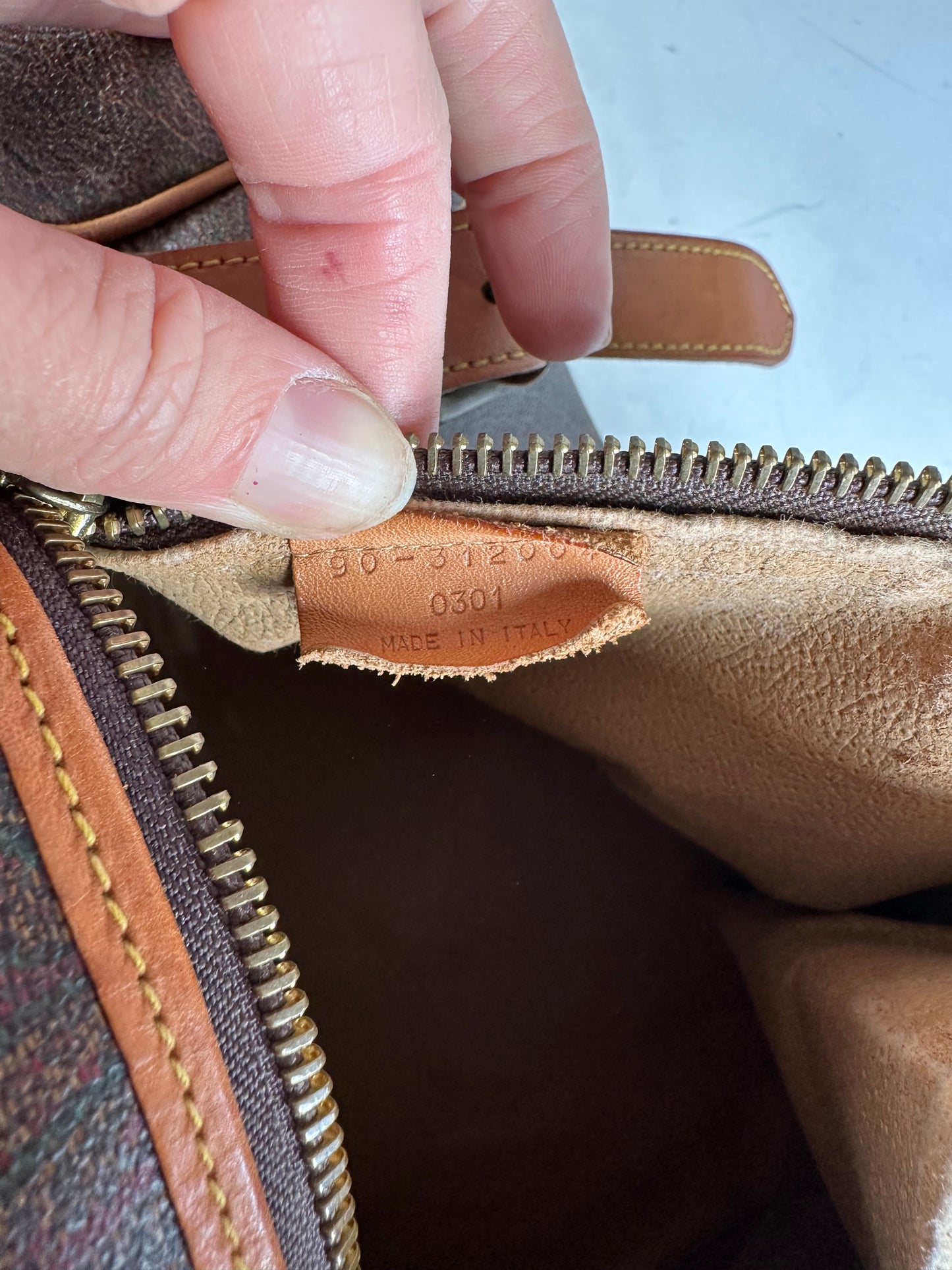 Vintage Etro Paisley Canvas Weekender Bag Brown Tan