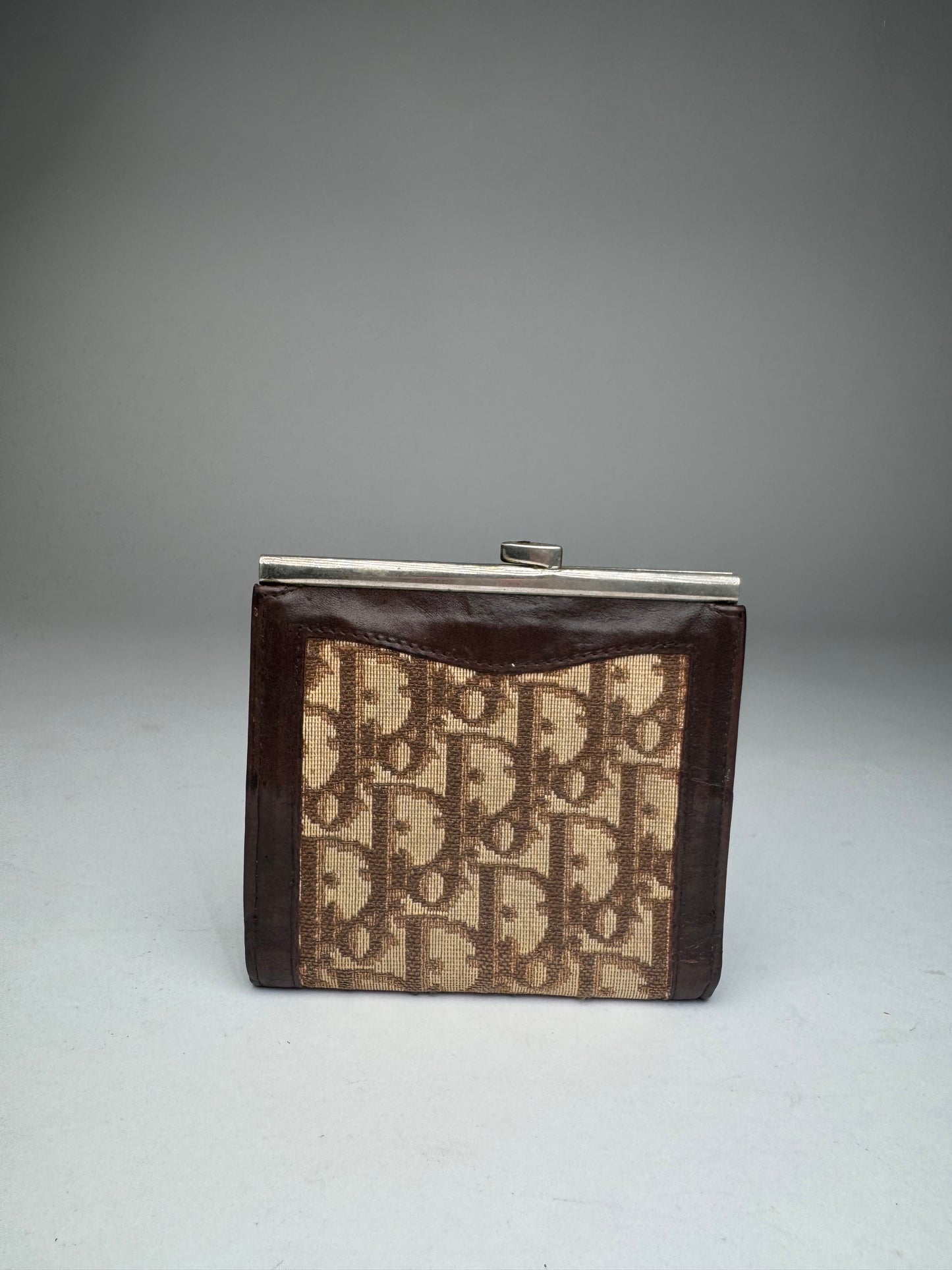 Vintage Dior Oblique monogram wallet beige brown