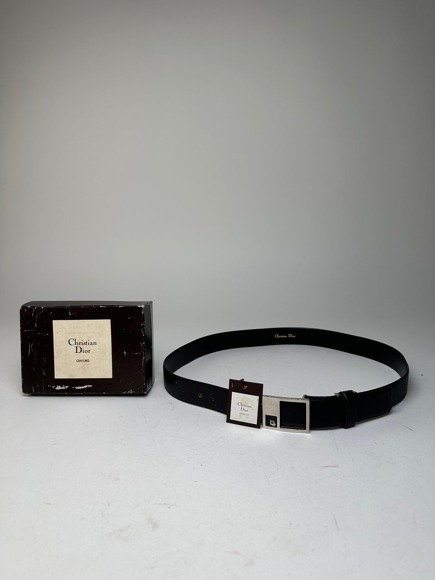 Vintage Dior Leather Belt Black 97,5 cm