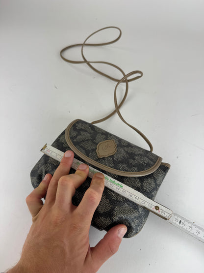 Sac vintage en cuir Yves Saint Laurent gris noir