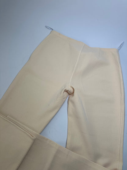 Vintage Celine Wool Blend Trousers Light Beige XS