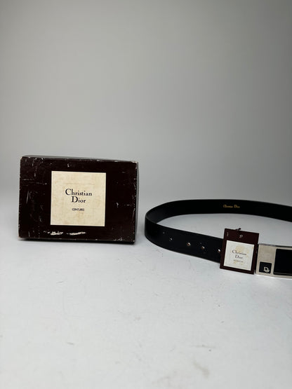 Vintage Dior Leather Belt Black 97,5 cm