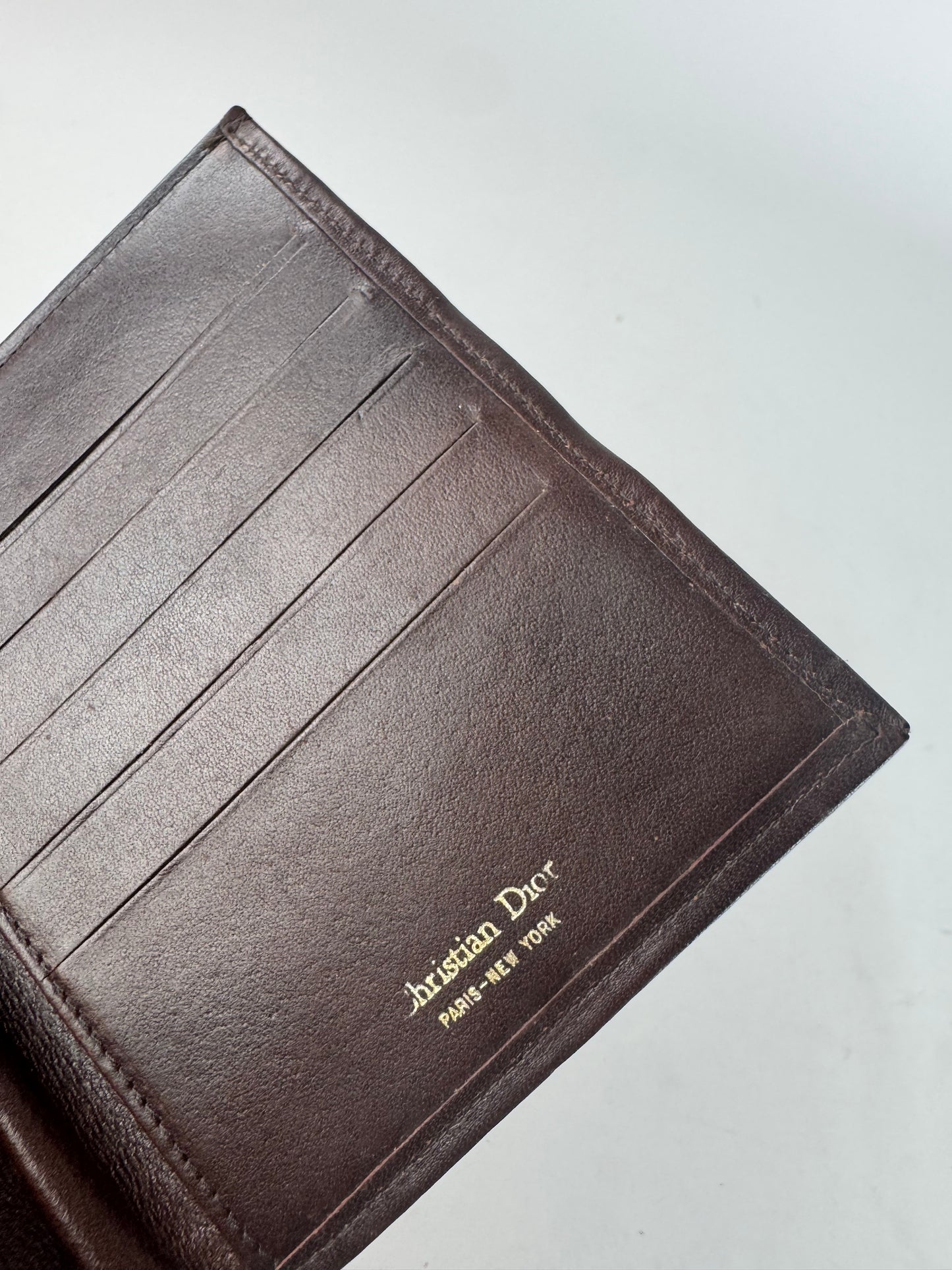 Vintage Dior Oblique monogram wallet beige brown