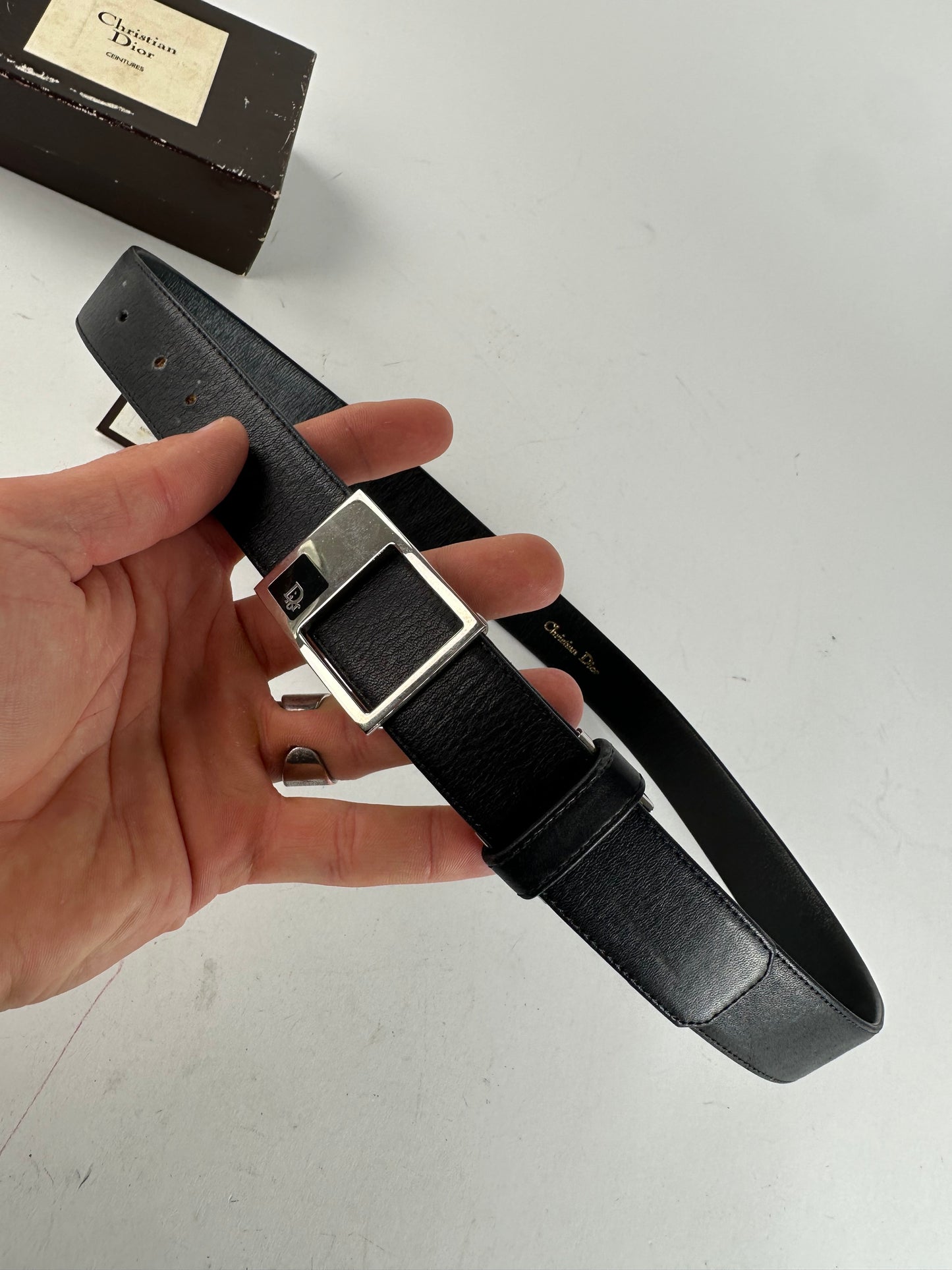 Vintage Dior Leather Belt Black 97,5 cm