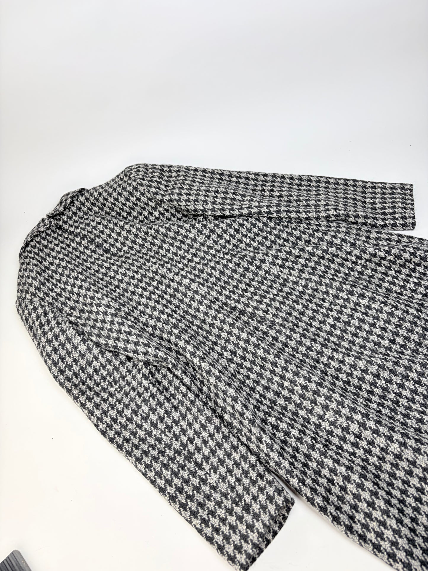 Vintage Chloe Houndstooth Wool Blend Dress Black White