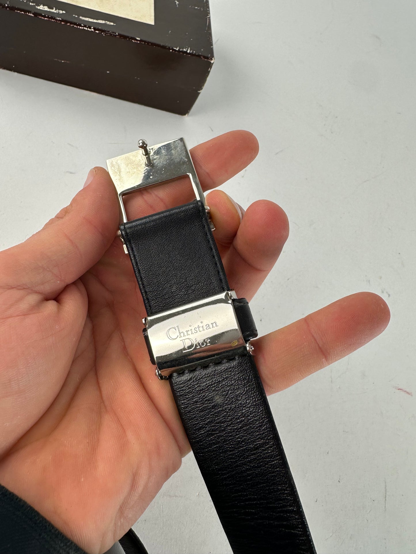 Vintage Dior Leather Belt Black 97,5 cm