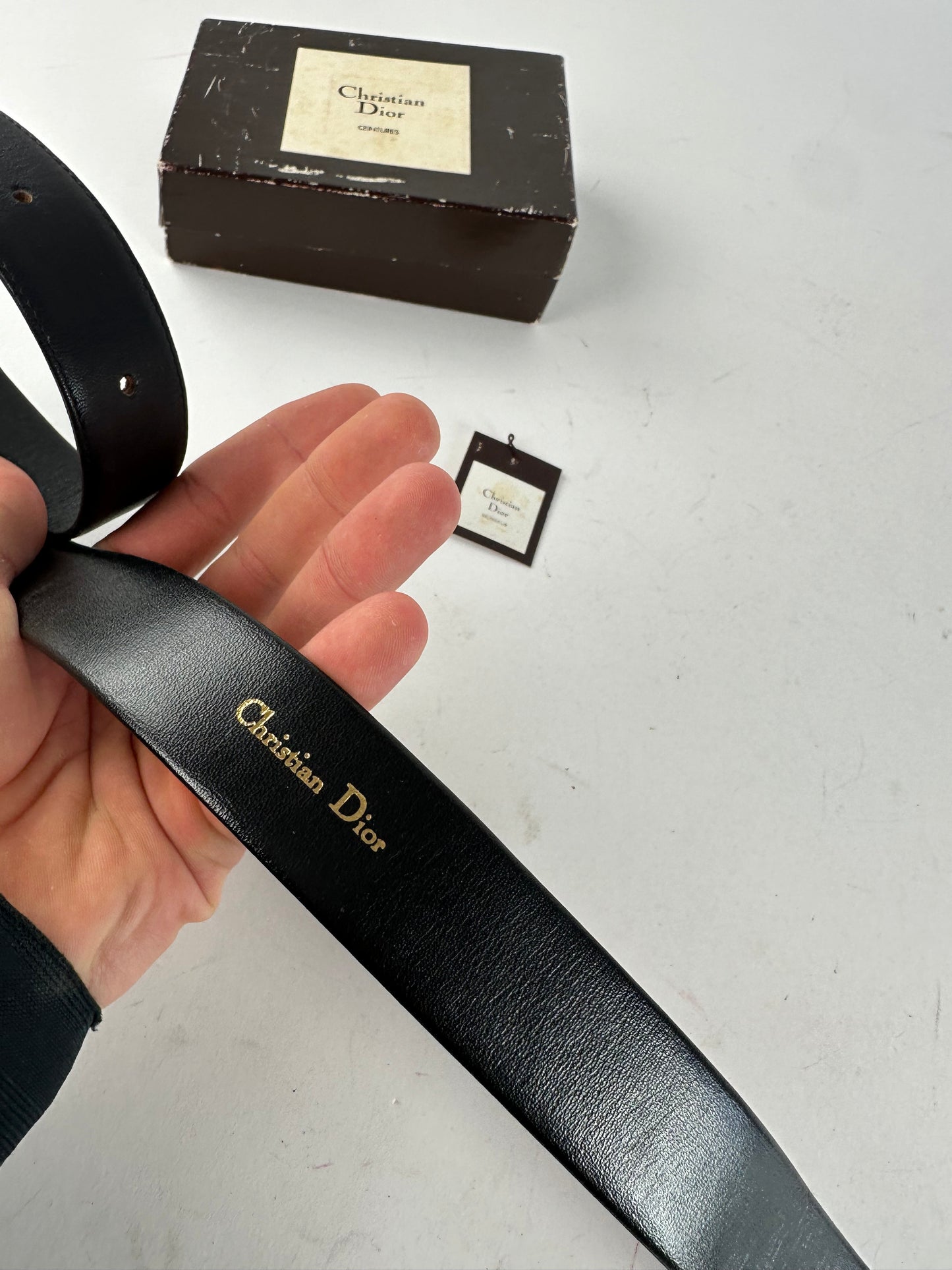 Vintage Dior Leather Belt Black 97,5 cm
