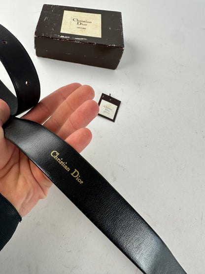 Vintage Dior Leather Belt Black 97,5 cm