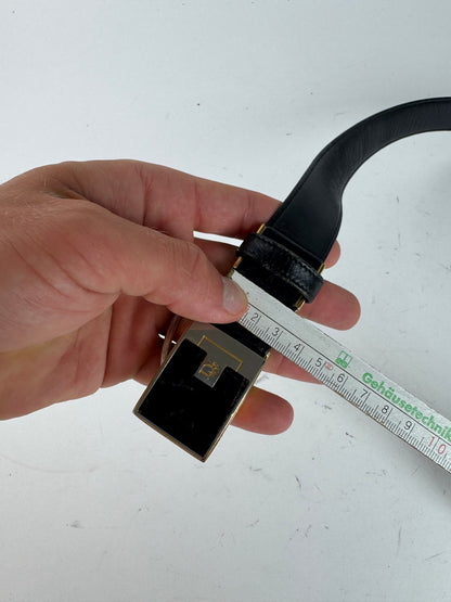 Vintage Dior Leather Belt Black