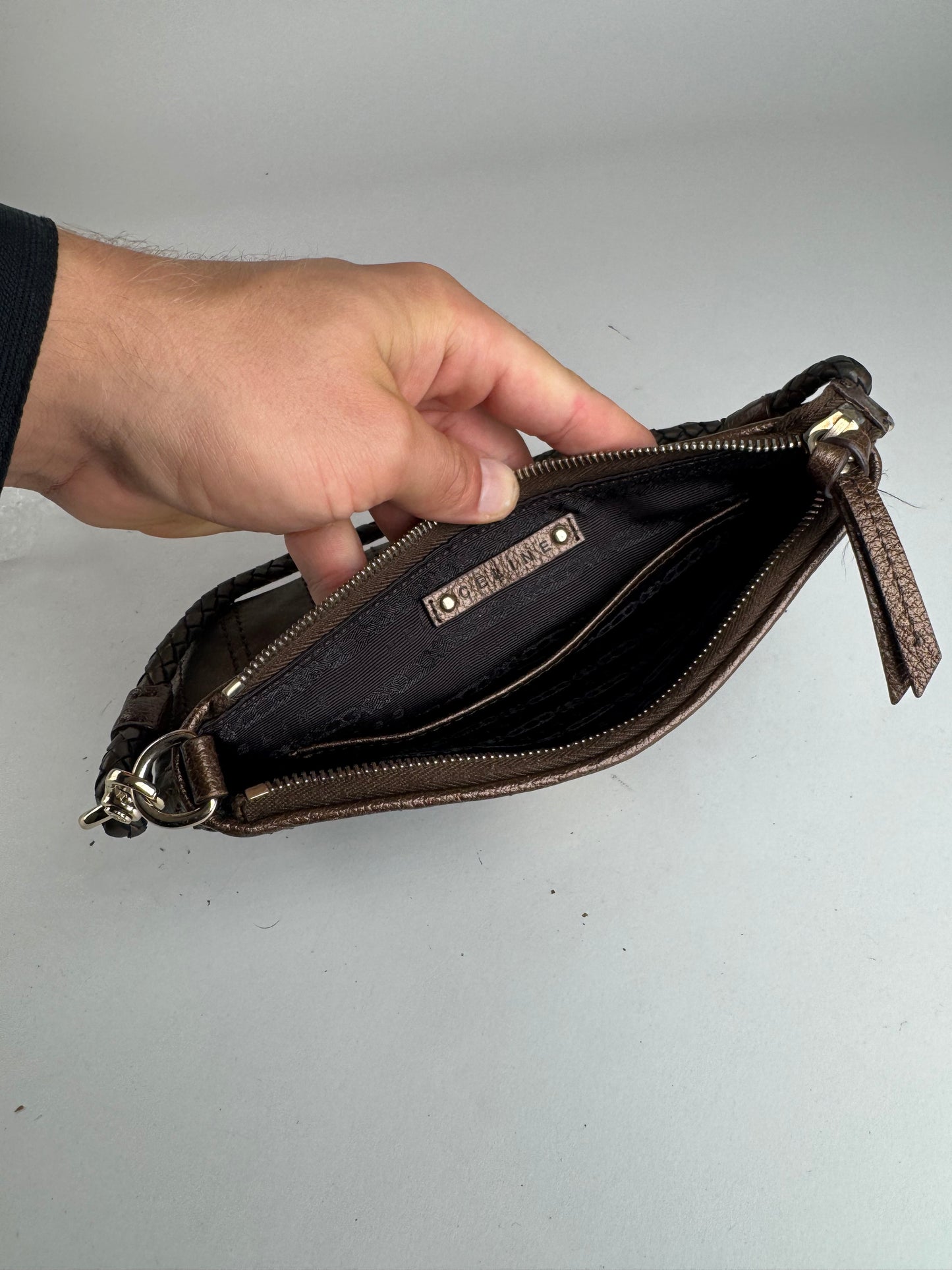 Sac en cuir vintage Céline bronze