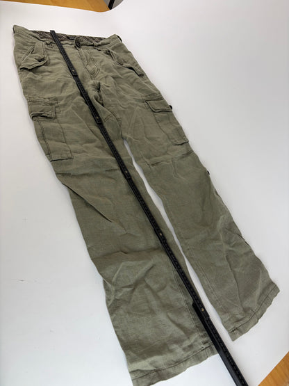 Vintage Burberry Blue Label Linen Cargo Pants Olive Green Men's M