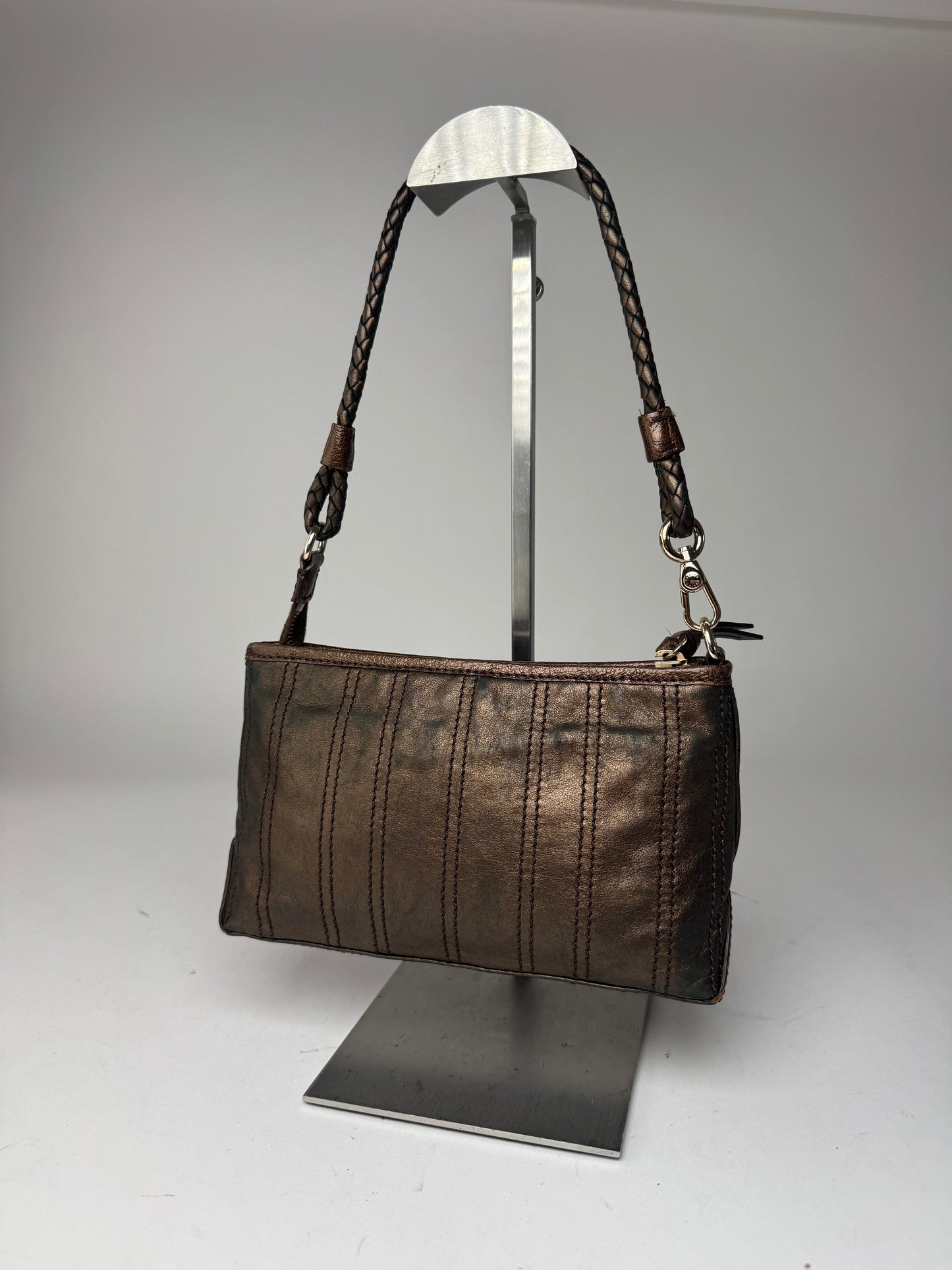 Sac en cuir vintage Céline bronze