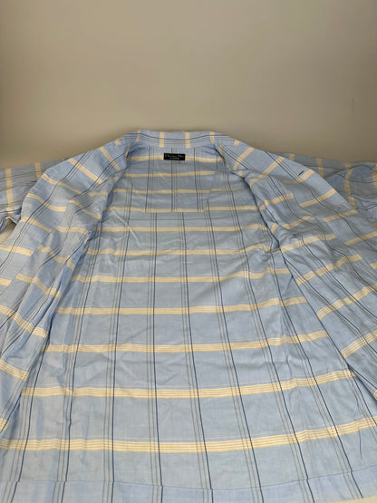 Vintage Dior Men's Cotton Pajama Set Light Blue Navy M