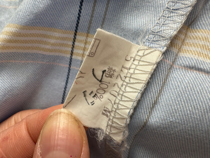 Vintage Dior Men's Cotton Pajama Set Light Blue Navy M