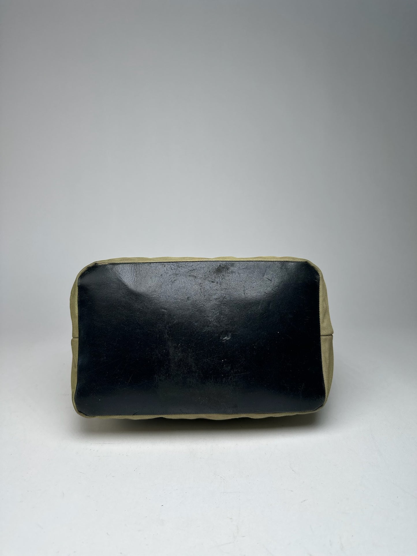 Vintage Gucci polyester leather bamboo top handle bag