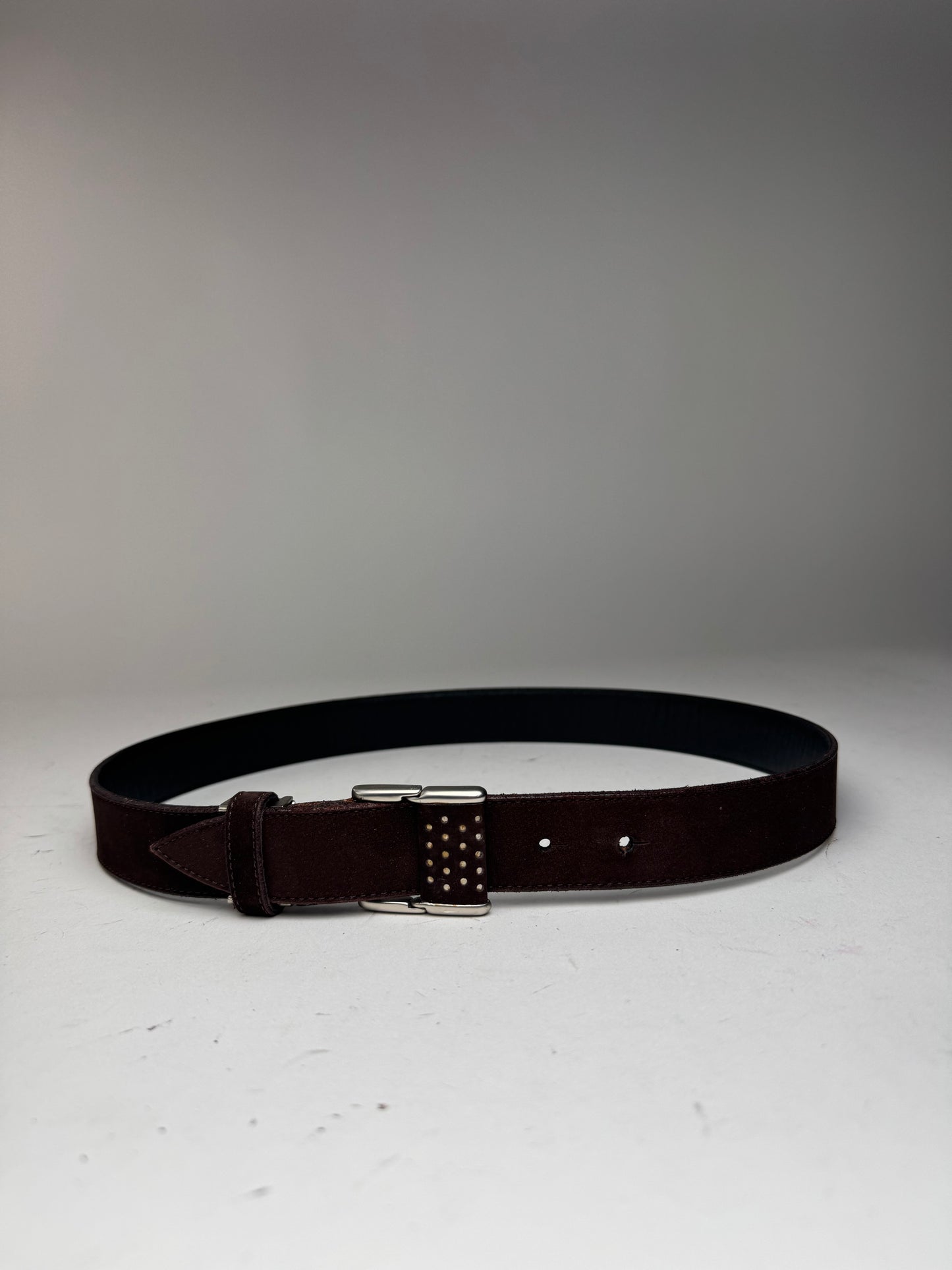 Vintage Issey Miyake Suede Belt Brown
