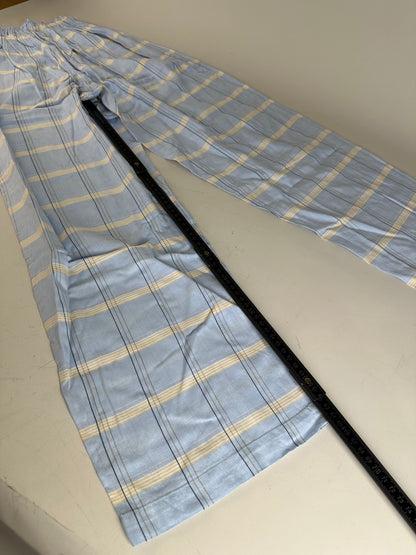 Vintage Dior Men's Cotton Pajama Set Light Blue Navy M
