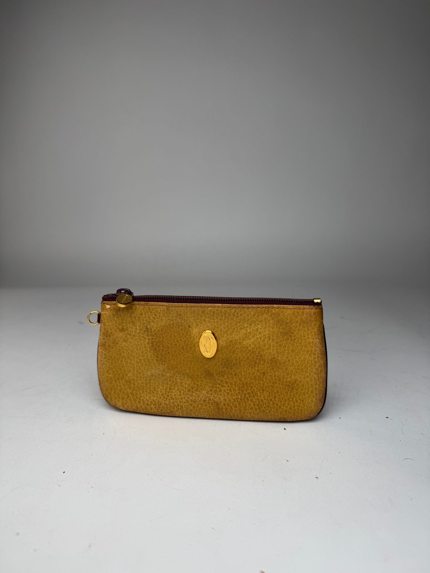 Vintage Cartier Leather Card Holder yellow