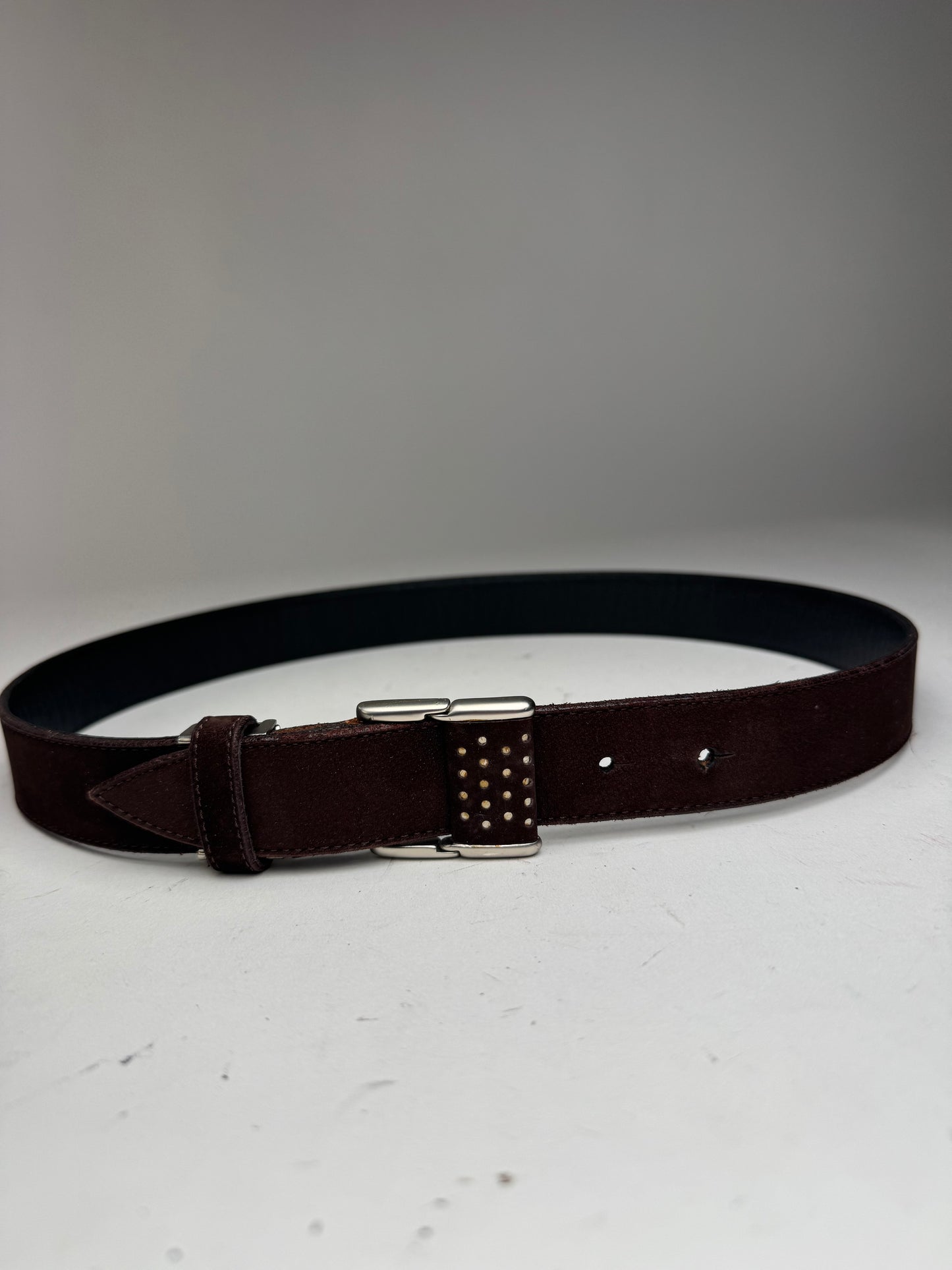 Vintage Issey Miyake Suede Belt Brown