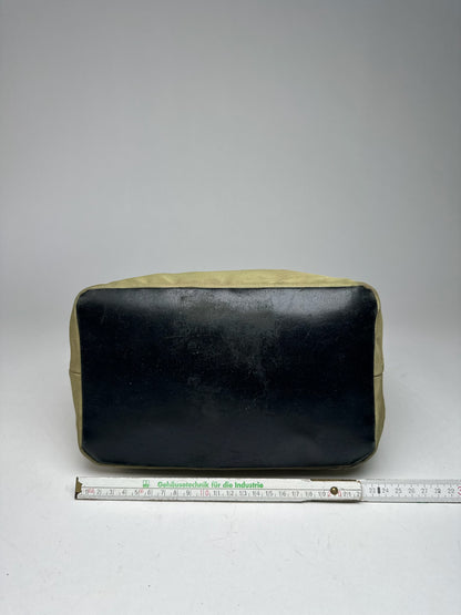 Vintage Gucci polyester leather bamboo top handle bag