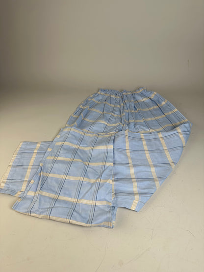 Vintage Dior Men's Cotton Pajama Set Light Blue Navy M