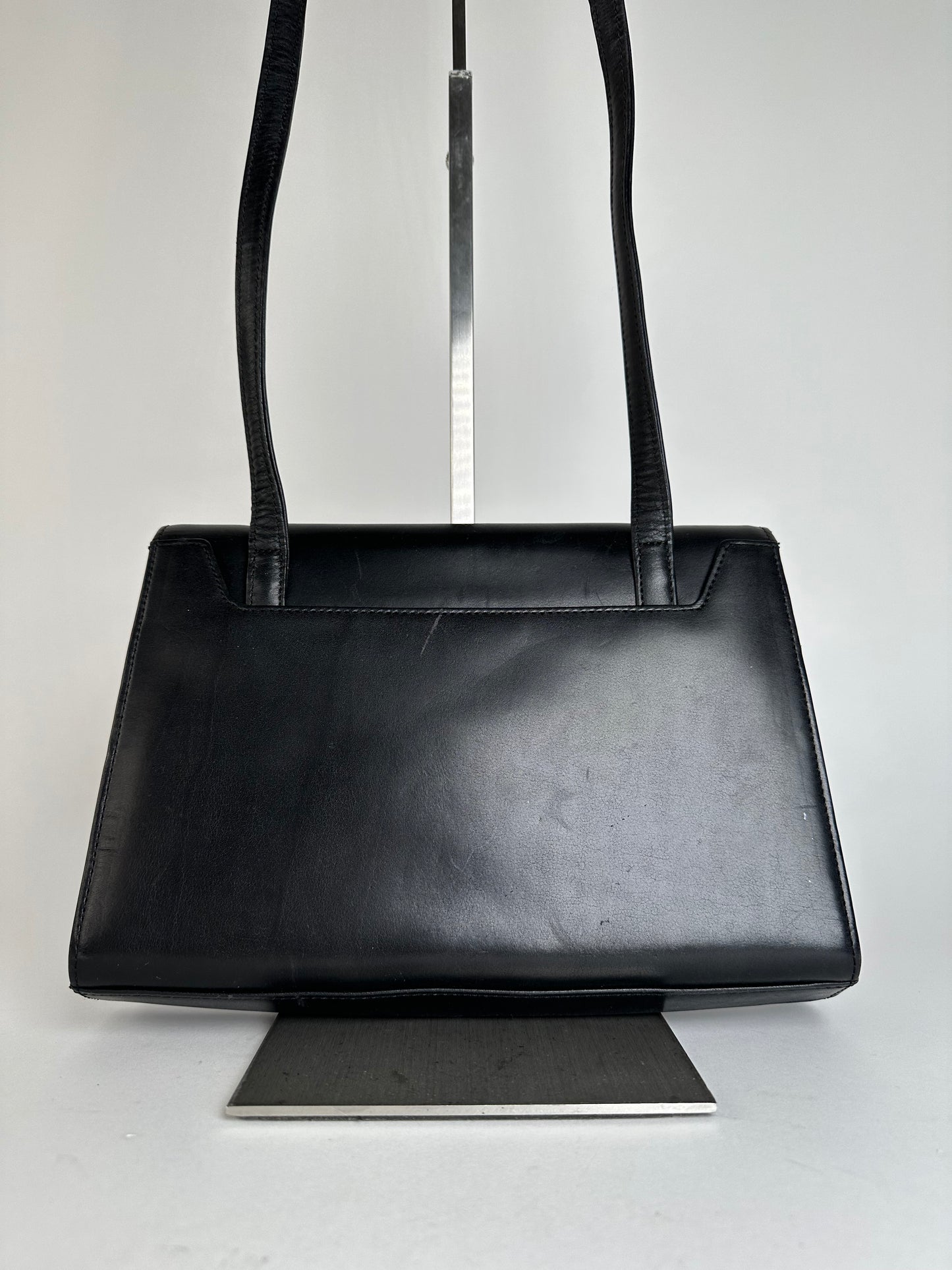 Vintage Givenchy Shoulder Bag Black Leather