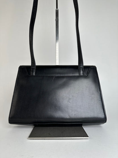 Vintage Givenchy Shoulder Bag Black Leather