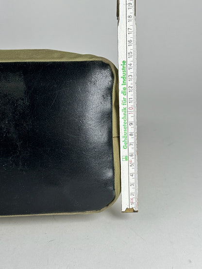 Vintage Gucci polyester leather bamboo top handle bag