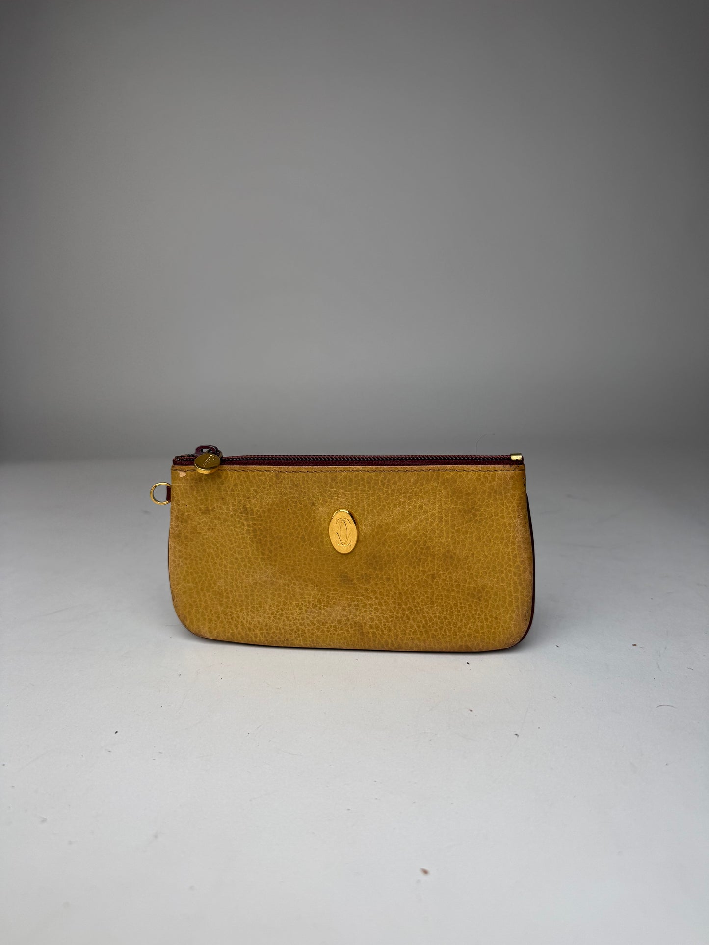 Vintage Cartier Leather Card Holder yellow