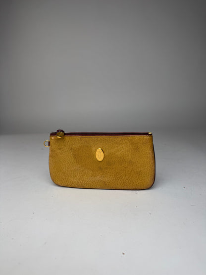 Vintage Cartier Leather Card Holder yellow