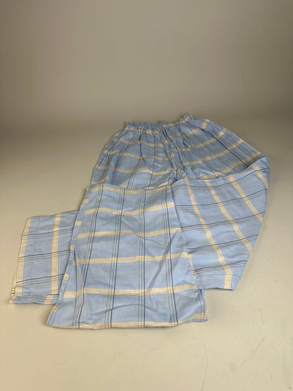 Vintage Dior Men's Cotton Pajama Set Light Blue Navy M