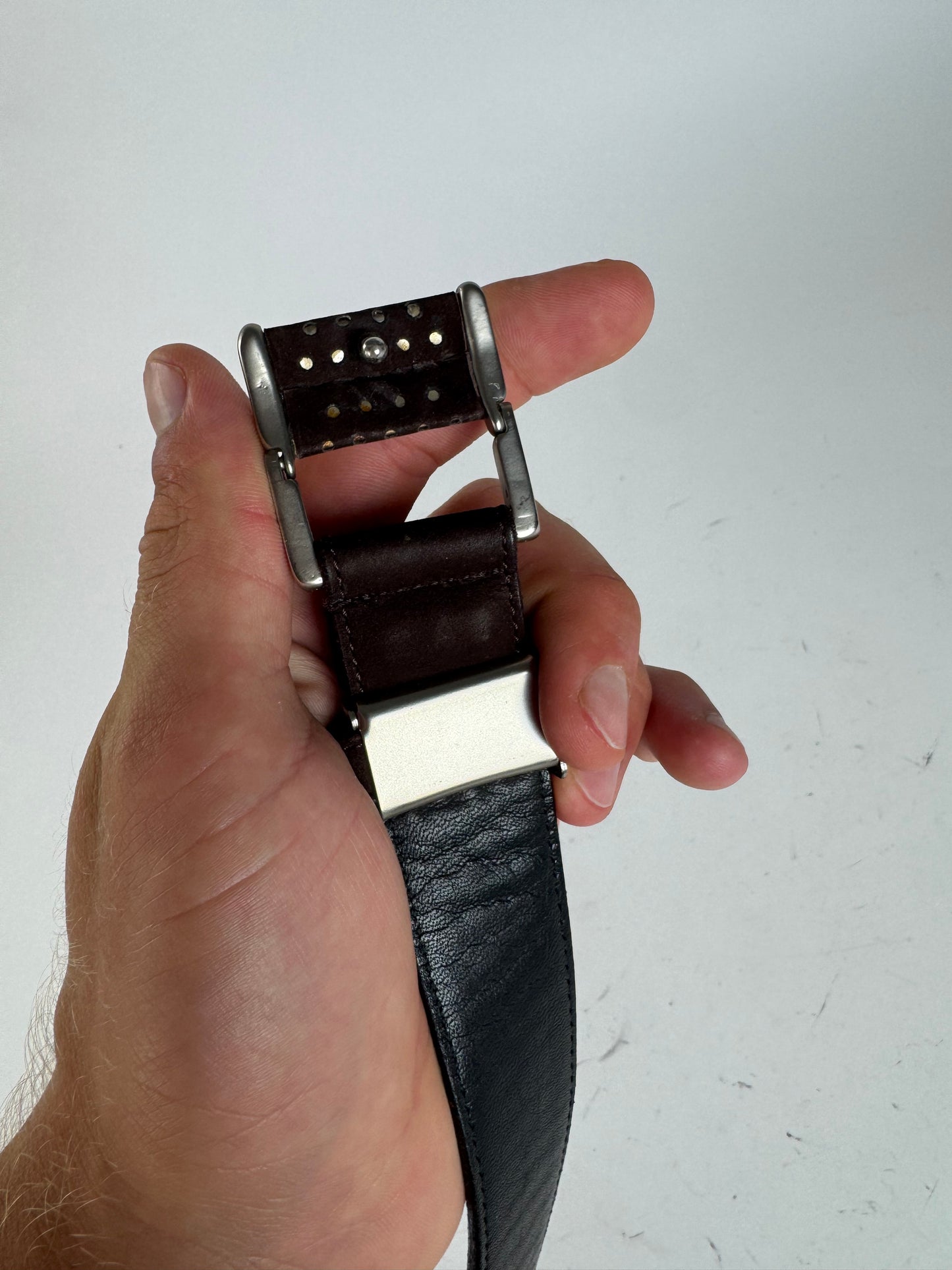 Vintage Issey Miyake Suede Belt Brown