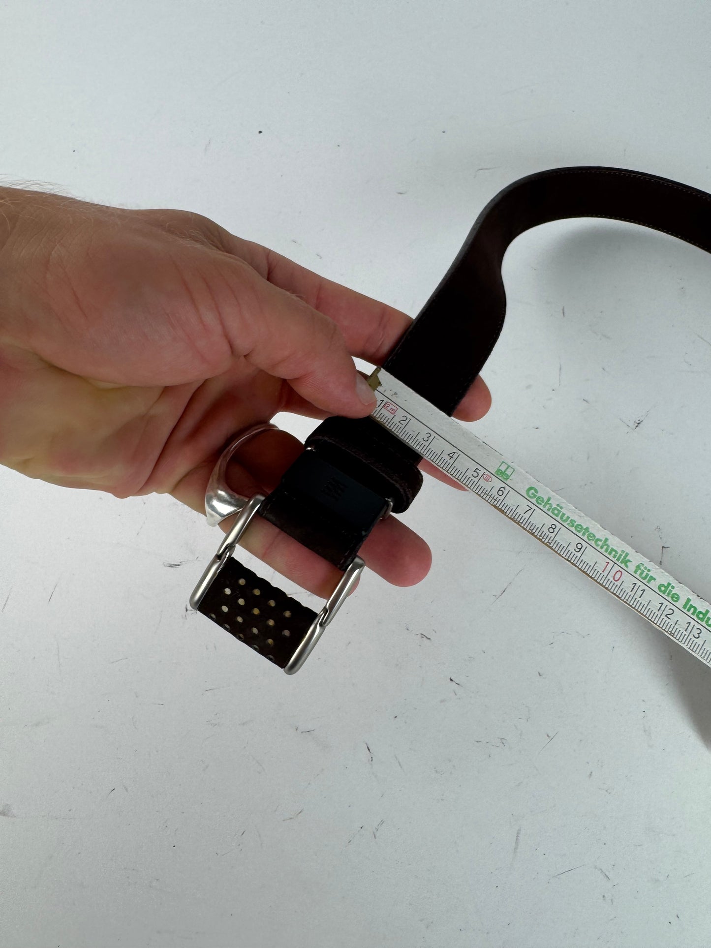 Vintage Issey Miyake Suede Belt Brown