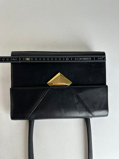 Vintage Givenchy Shoulder Bag Black Leather