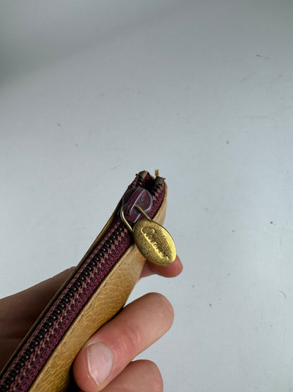 Vintage Cartier Leather Card Holder yellow