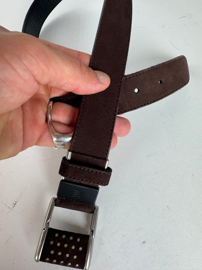 Vintage Issey Miyake Suede Belt Brown