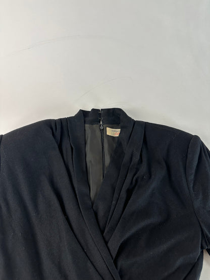 Vintage Givenchy Wool Dress M Black