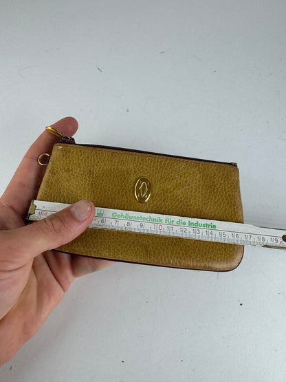 Vintage Cartier Leather Card Holder yellow