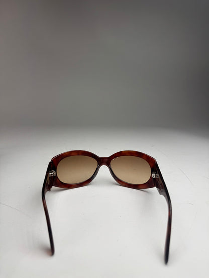 Vintage Chanel CC sunglasses Red